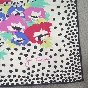 Jim Thompson Floral Polka Dot Scarf